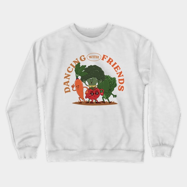 Dancing with Friends Crewneck Sweatshirt by Sr Primmo